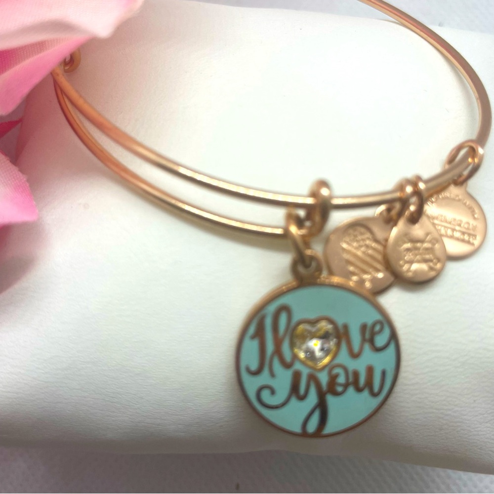 Alex & Ani “Coppure” I Love You Bangle Bracelet - Picture 6 of 8